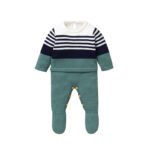 New Arrival Streak Design Knitted Winter Baby Jumpsuit Mimixiong