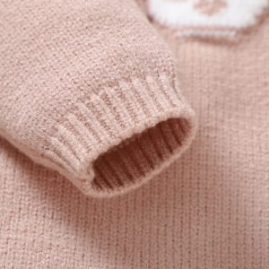 Baby Romper Patchwork Waffle Crown Ruffle Pink Mimixiong