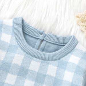 Custom Newborn Bodysuit Knitted Tartan Jumpsuit Mimixiong