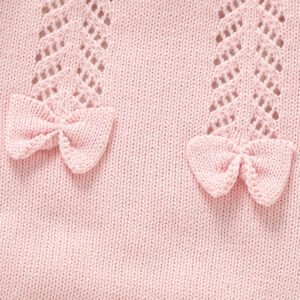 Oeko-tex Baby Girls Bowknot Knitted Romper Mimixiong