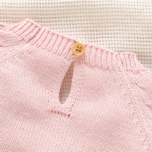 Oeko-tex Baby Girls Bowknot Knitted Romper Mimixiong