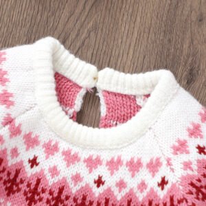 Newborn Baby Girls Sweater, Footie Pants & Hat 3Pcs Set Mimixiong