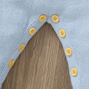Knitted Newborn Baby Footie Romper & Hat Set Mimixiong