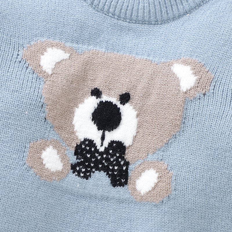 Knitted Newborn Baby Footie Romper & Hat Set Mimixiong