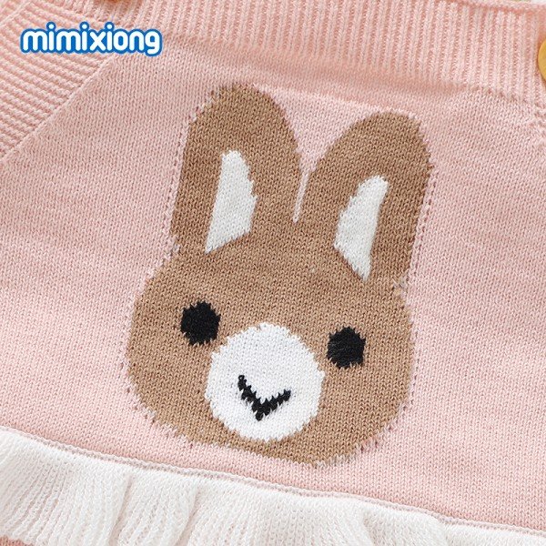 Bunny Cute Baby Knitted Cotton Romper Jumpsuit Mimixiong