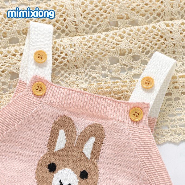Bunny Cute Baby Knitted Cotton Romper Jumpsuit Mimixiong
