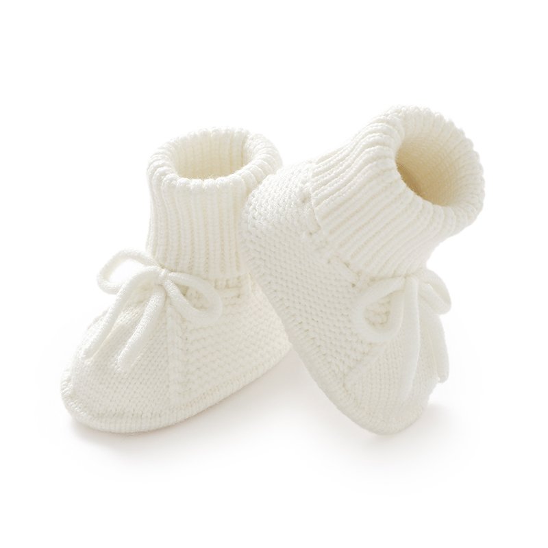 2024 Mimixiong Toddler Shoes Solid Infant Baby Boots Knitted Bow Design Newborn Baby Socks Shoes