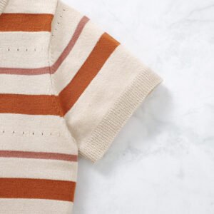 Summer Baby Streak Set Knitted T-shirt & Pant Mimixiong