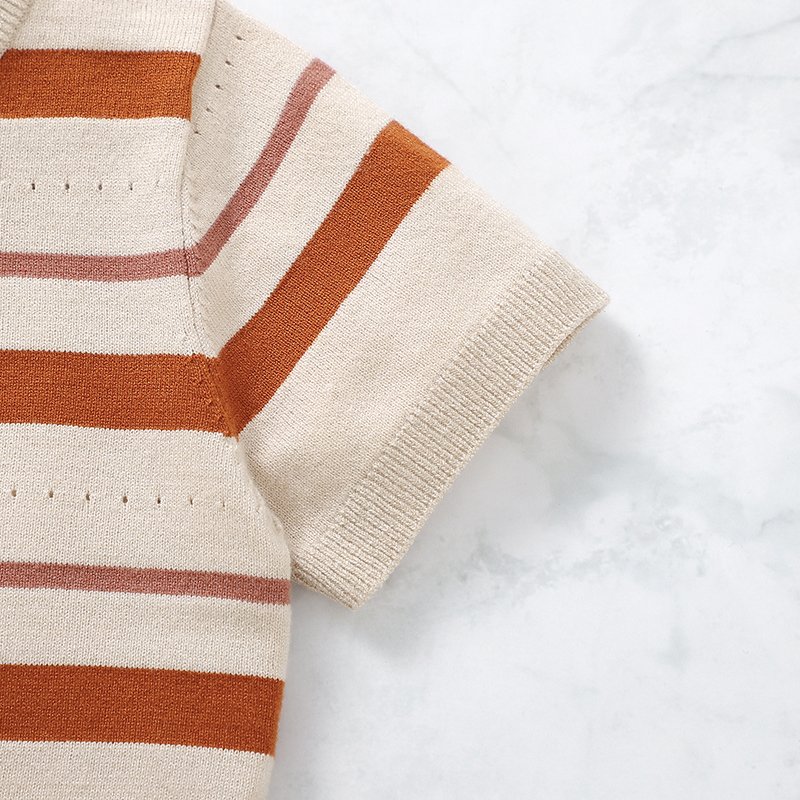 Summer Baby Streak Set Knitted T-shirt & Pant Mimixiong