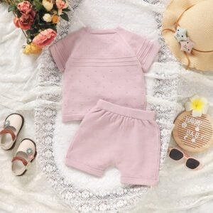 Customize Baby Summer Knit T-Shirt & Shorts Set Mimixiong