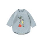 Hot Sale Embroidered Bunny Baby Girl Romper Knitted Mimixiong