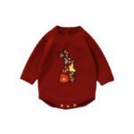 Hot Sale Embroidered Bunny Baby Girl Romper Knitted Mimixiong