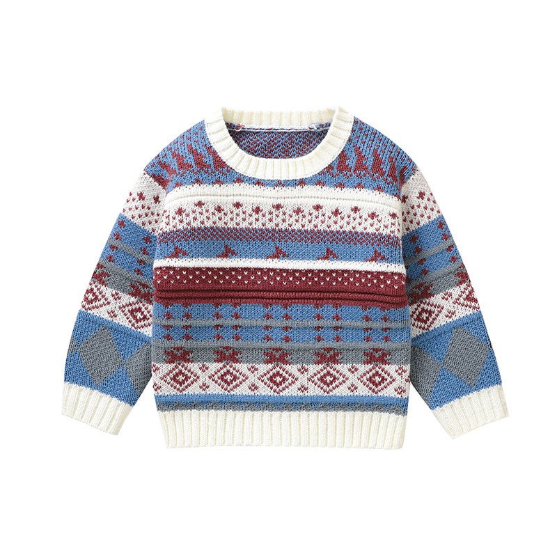 Wholesale Long Sleeve Crew Neck Christmas Baby Sweater Mimixiong