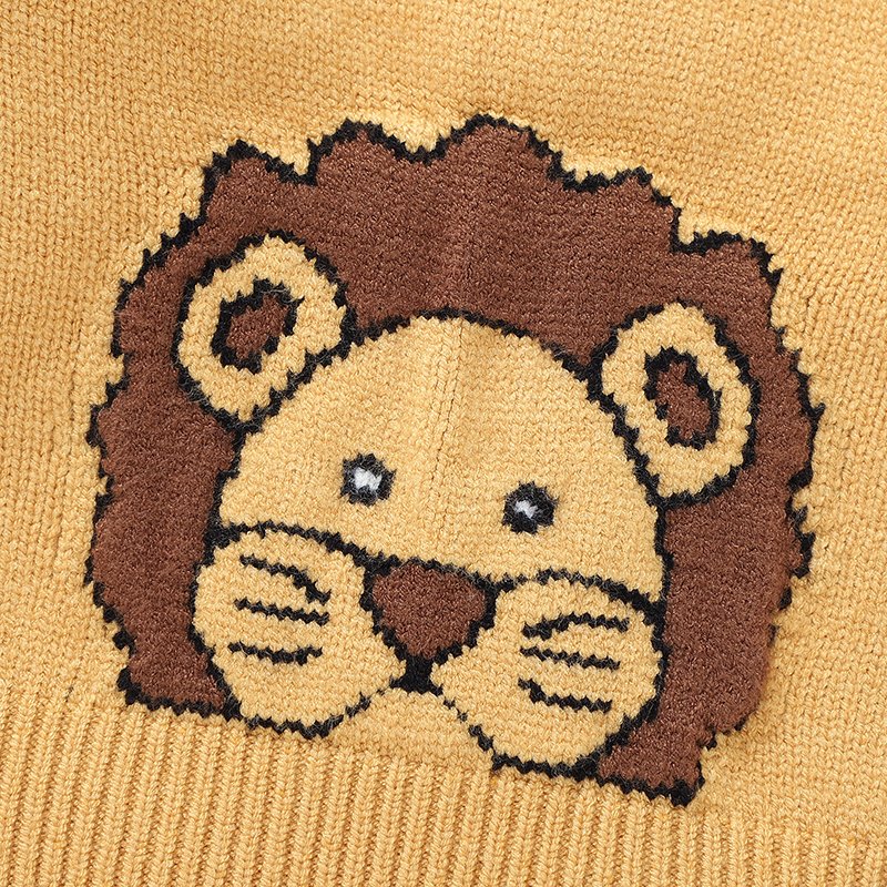 New Arrival Cute Lion Pattern Baby Sweater Mimixiong