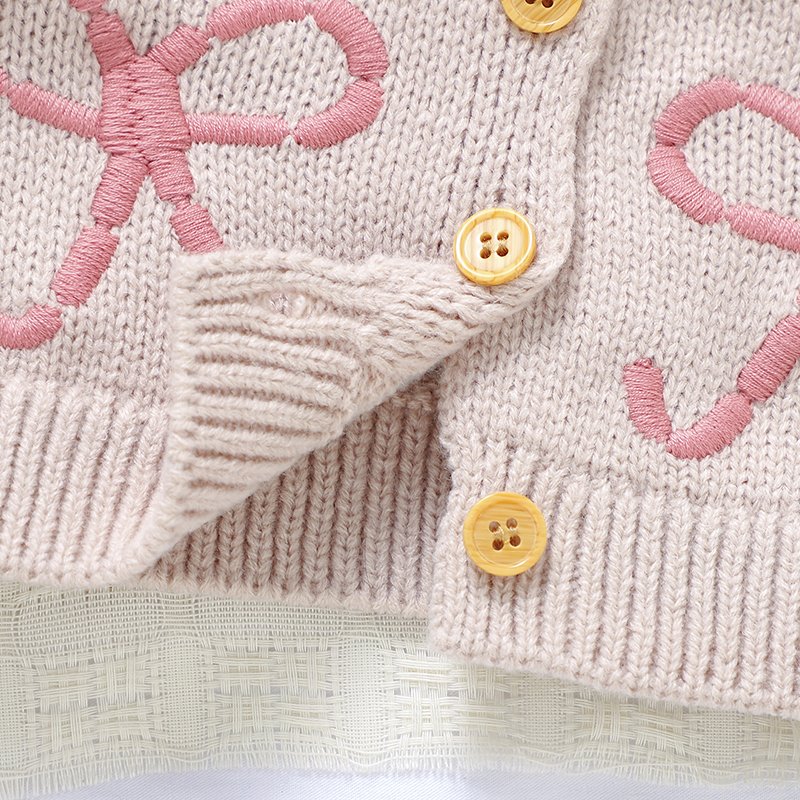 Baby Girl's Bow Knitted Cardigan Hot Sale Mimixiong