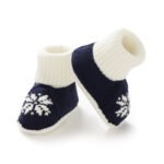 Christmas Snowflake Baby Booties Knitted Socks Mimixiong
