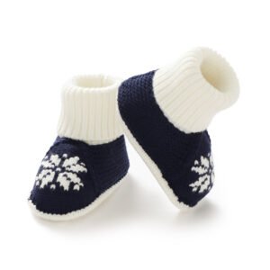 Christmas Snowflake Baby Booties Knitted Socks Mimixiong