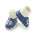 Christmas Snowflake Baby Booties Knitted Socks Mimixiong