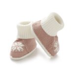 Christmas Snowflake Baby Booties Knitted Socks Mimixiong