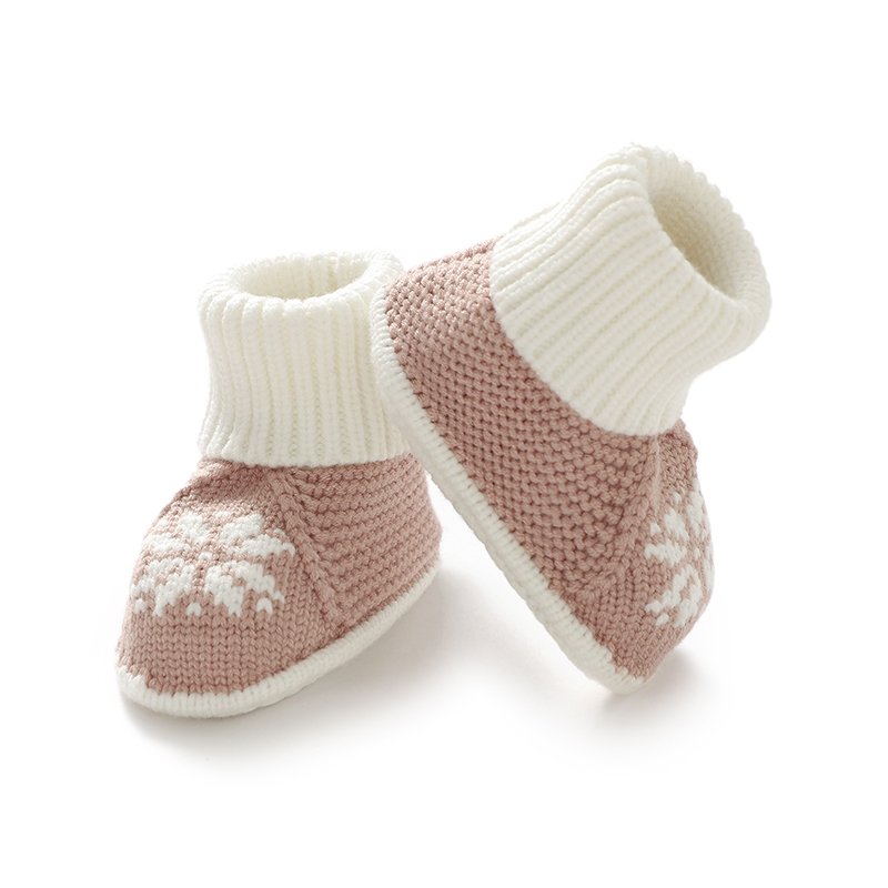 Christmas Snowflake Baby Booties Knitted Socks Mimixiong