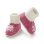 Christmas Snowflake Baby Booties Knitted Socks Mimixiong