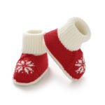 Christmas Snowflake Baby Booties Knitted Socks Mimixiong