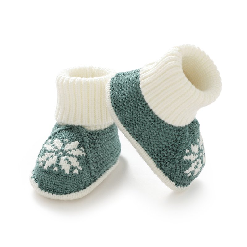 Christmas Snowflake Baby Booties Knitted Socks Mimixiong