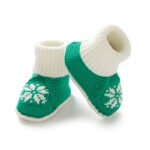Christmas Snowflake Baby Booties Knitted Socks Mimixiong