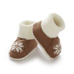 Christmas Snowflake Baby Booties Knitted Socks Mimixiong