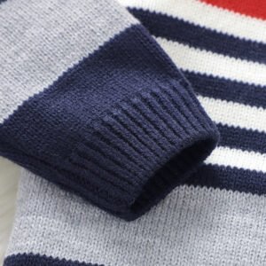 New Style Streak Pattern Baby Knitted Cardigan Mimixiong