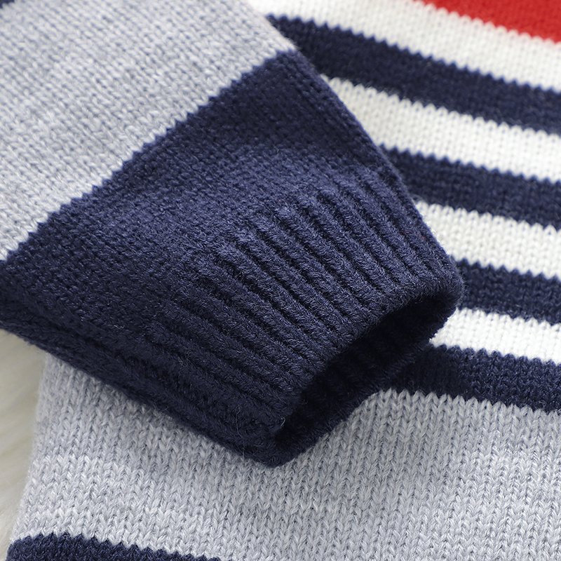 New Style Streak Pattern Baby Knitted Cardigan Mimixiong