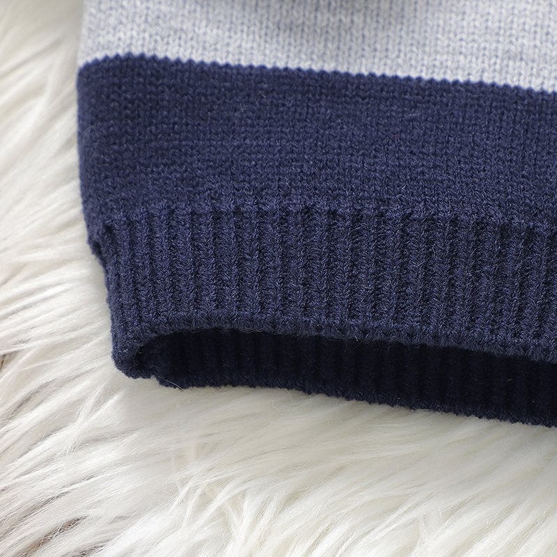 New Style Streak Pattern Baby Knitted Cardigan Mimixiong