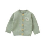Soft Knitted Baby Cardigan with Bear Design Mimixiong