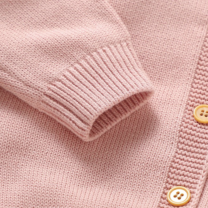 Soft Knitted Baby Cardigan with Bear Design Mimixiong