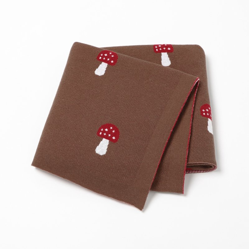 ustom Wholesale Baby Knitted Blankets Mushroom Mimixiong