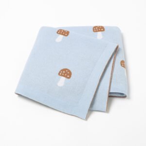 ustom Wholesale Baby Knitted Blankets Mushroom Mimixiong