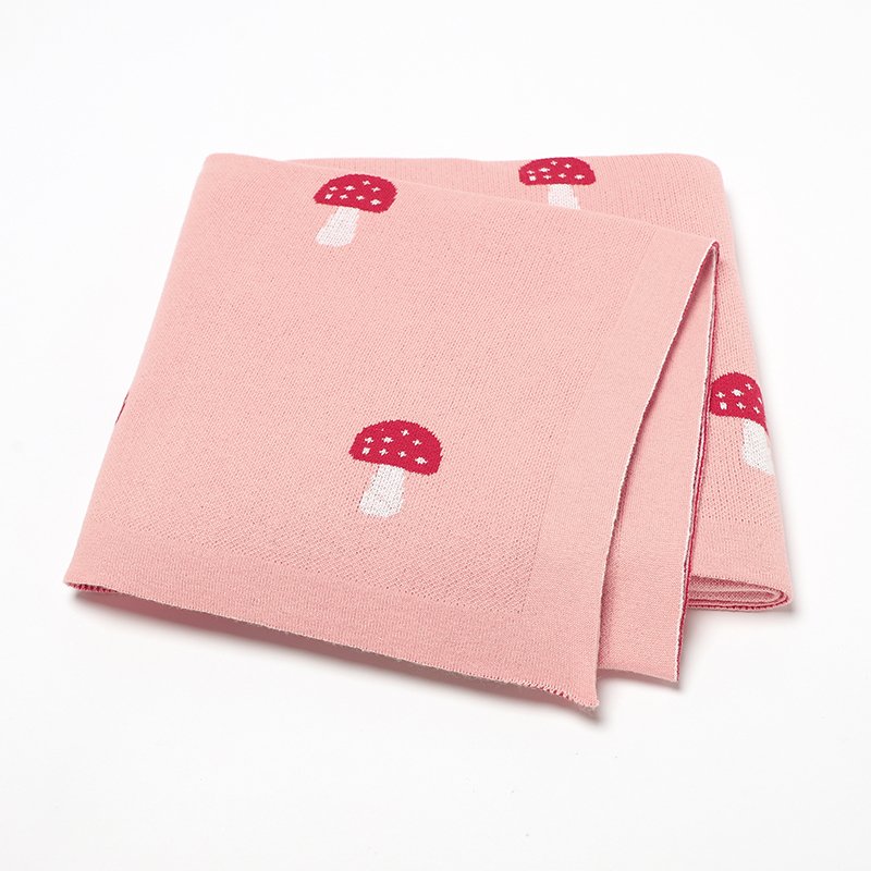 ustom Wholesale Baby Knitted Blankets Mushroom Mimixiong