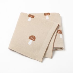 ustom Wholesale Baby Knitted Blankets Mushroom Mimixiong