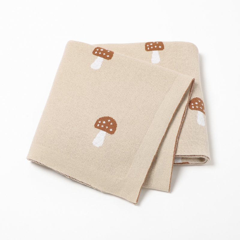 ustom Wholesale Baby Knitted Blankets Mushroom Mimixiong