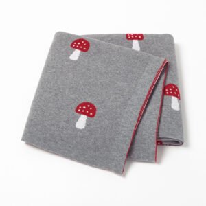 ustom Wholesale Baby Knitted Blankets Mushroom Mimixiong