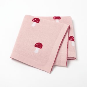 ustom Wholesale Baby Knitted Blankets Mushroom Mimixiong
