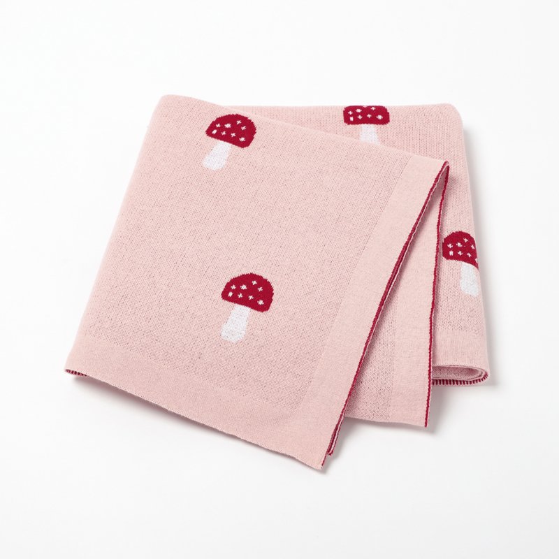 ustom Wholesale Baby Knitted Blankets Mushroom Mimixiong
