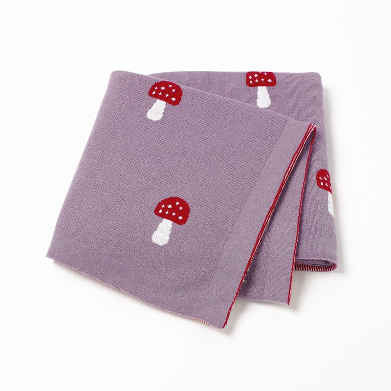 ustom Wholesale Baby Knitted Blankets Mushroom Mimixiong