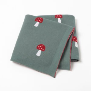 ustom Wholesale Baby Knitted Blankets Mushroom Mimixiong
