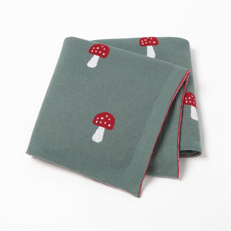 ustom Wholesale Baby Knitted Blankets Mushroom Mimixiong