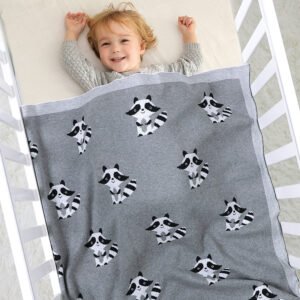 Hot Sale 100% Cotton Knitted Baby Blankets Cute Animal Mimixiong