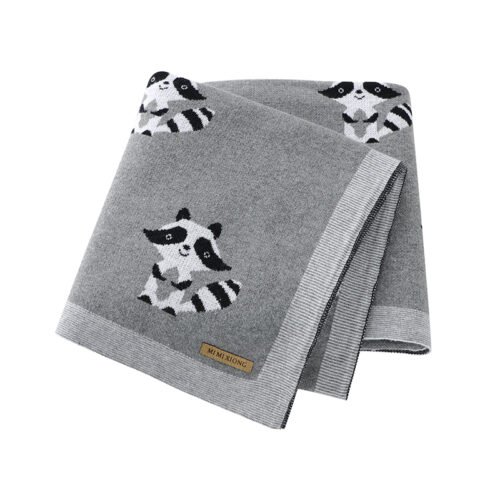 Hot Sale 100% Cotton Knitted Baby Blankets Cute Animal Mimixiong