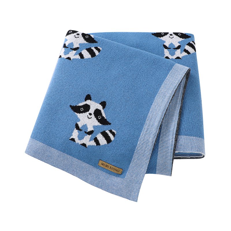 Hot Sale 100% Cotton Knitted Baby Blankets Cute Animal Mimixiong
