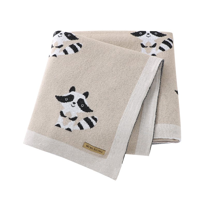Hot Sale 100% Cotton Knitted Baby Blankets Cute Animal Mimixiong