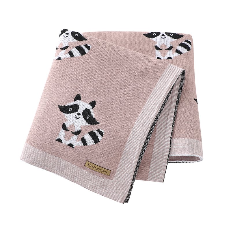 Hot Sale 100% Cotton Knitted Baby Blankets Cute Animal Mimixiong